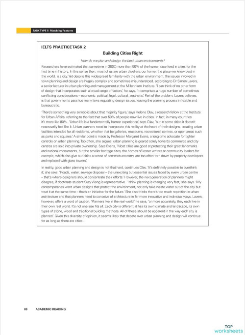 LESSON 11 - HW - MATCHING FEATURES. Interactive worksheet | TopWorksheets