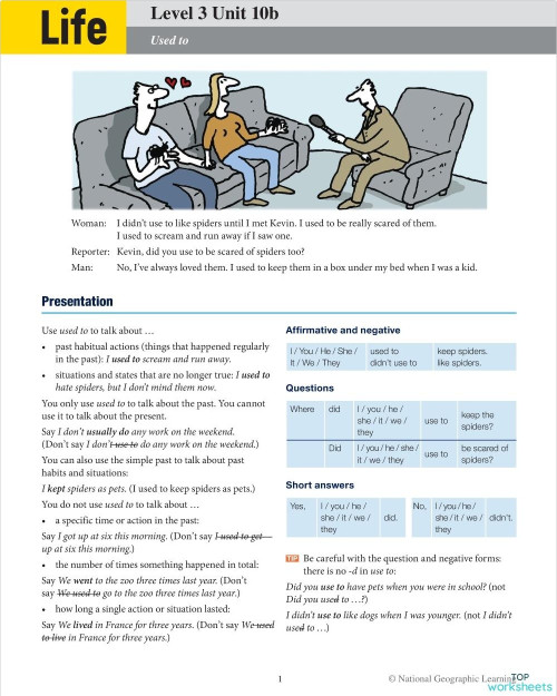 Neo Cursos Life 3 Unit 10b. Interactive worksheet | TopWorksheets