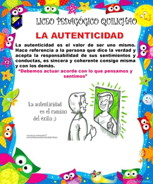LA AUTENTICIDAD. Ficha interactiva | TopWorksheets