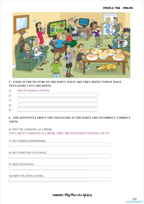 Put the sentences in order . Interactive worksheet | TopWorksheets