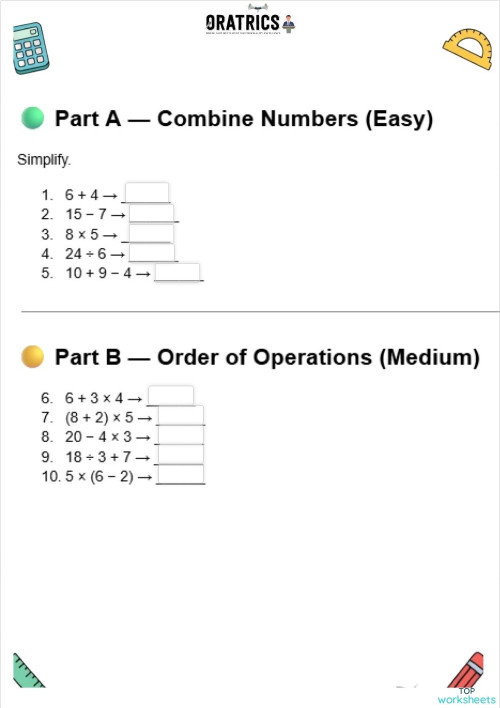 Grade 6 36 1. Interactive worksheet | TopWorksheets