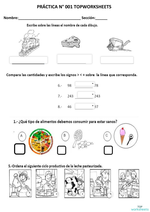 2 Grado Practica 1 Ficha Interactiva Topworksheets Nbkomputer