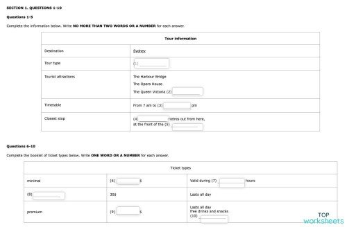 Listening 2. Interactive worksheet | TopWorksheets