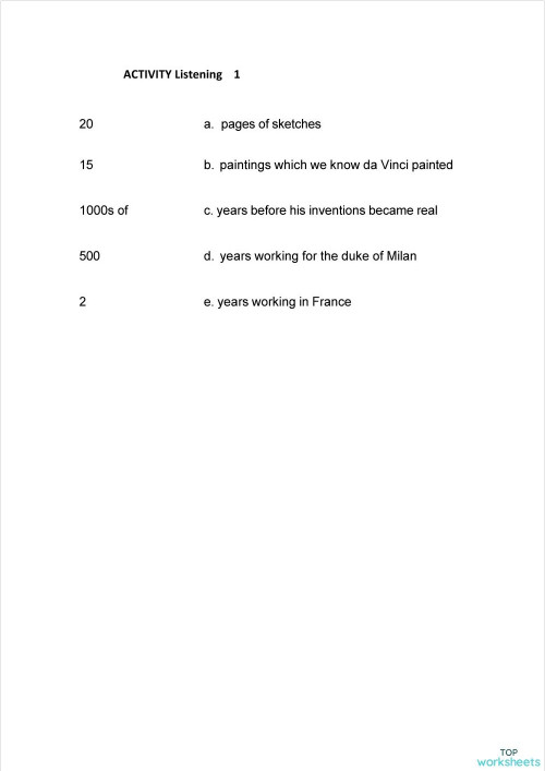 Listening 1 1 Interactive Worksheet Topworksheets