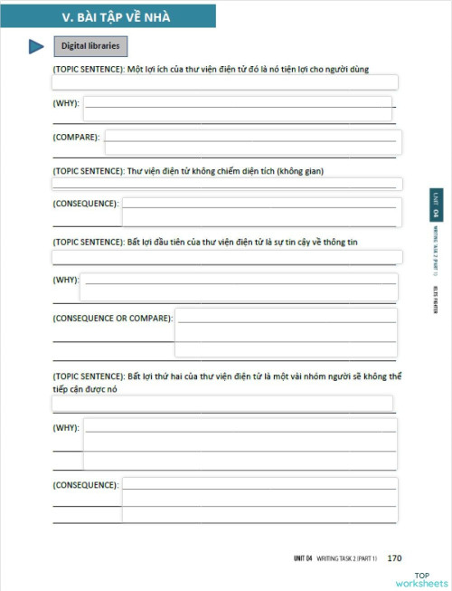 PRE F - Writing 4. Interactive worksheet | TopWorksheets