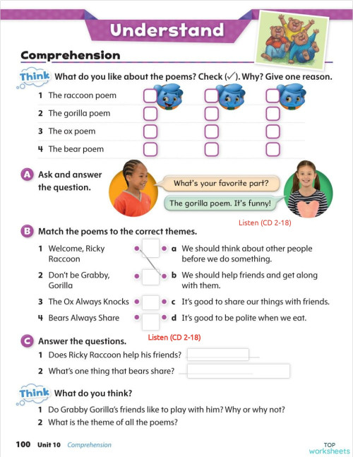 OD2 10 SB 100 Understand. Interactive worksheet | TopWorksheets
