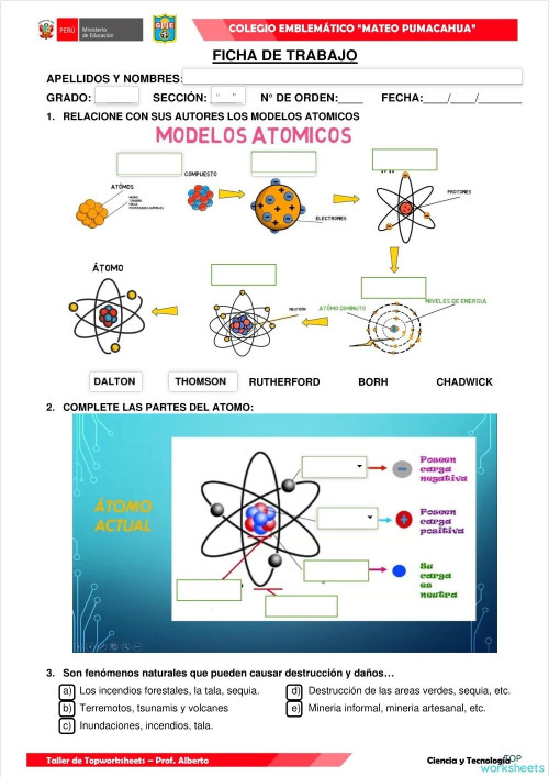 Ciencia y Tecnología 2do. Ficha interactiva | TopWorksheets