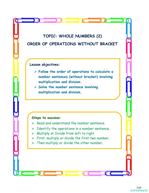 order of operations 3. Interactive worksheet | TopWorksheets