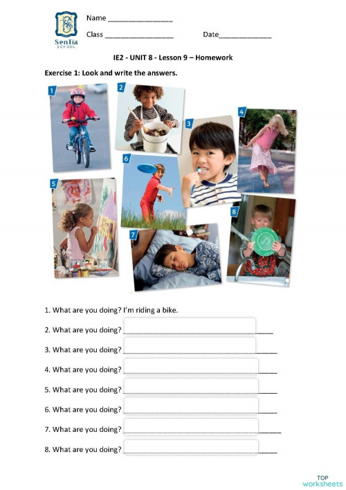 IE2_U8L9_March 1. Interactive worksheet | TopWorksheets