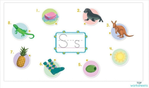 28 letter S. Interactive worksheet | TopWorksheets