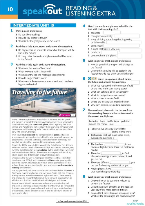 Speakout Reading and Listening extra. Interactive worksheet | TopWorksheets