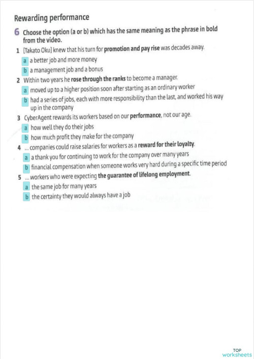 video activities. Interactive worksheet | TopWorksheets