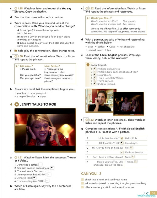 Arriving in London. Part 2. Interactive worksheet | TopWorksheets
