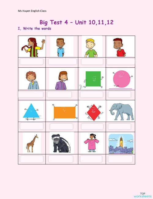 F1 - Big test 4 - 31/12. Interactive worksheet | TopWorksheets