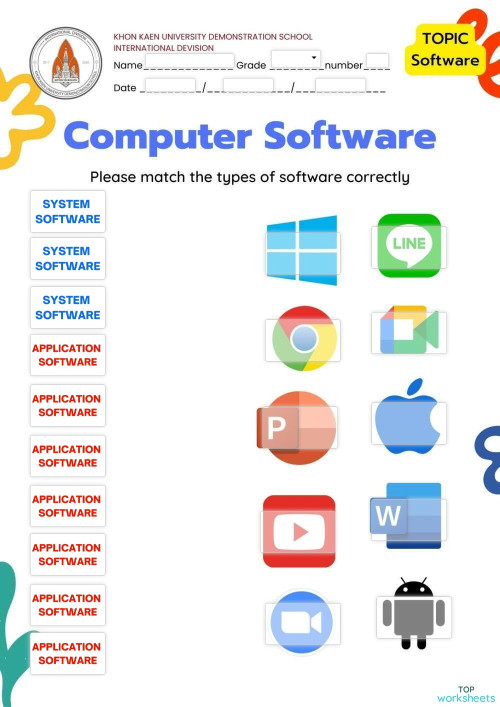 Software: interactive worksheets and online exercises | TopWorksheets