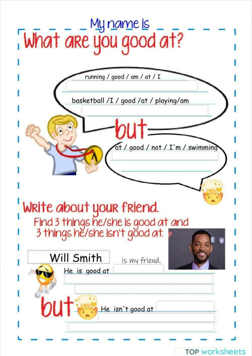 good at. Interactive worksheet | TopWorksheets