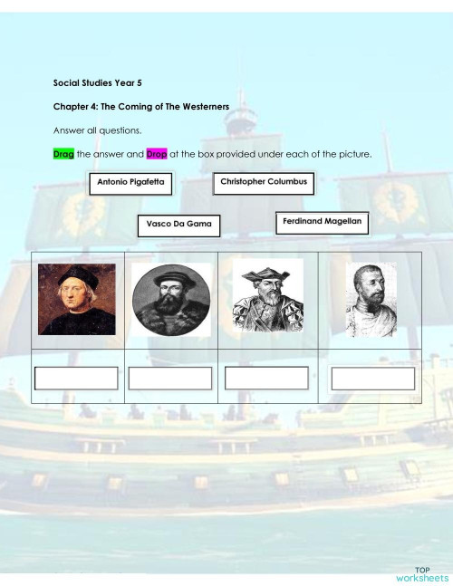 CHAPTER 4: The Coming of The Westerners. Interactive worksheet ...