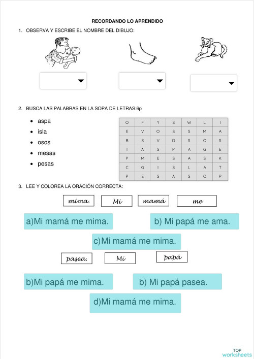 Repaso de letras 3. Ficha interactiva | TopWorksheets
