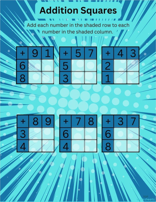 Addition Squares Interactive Worksheet Topworksheets Addition Squares Interactive Worksheet Topworksheets