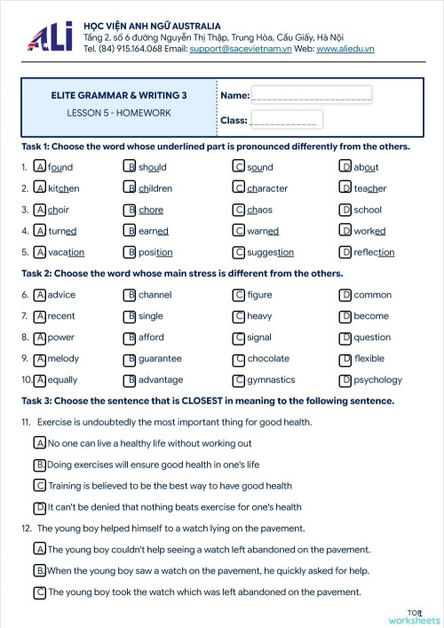 3EGK_L5_HW. Interactive worksheet | TopWorksheets