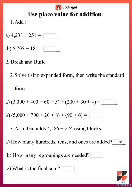 TouchMath Practice 4. Interactive worksheet | TopWorksheets