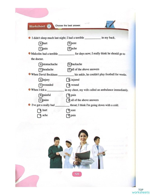 Heath test. Interactive worksheet | TopWorksheets