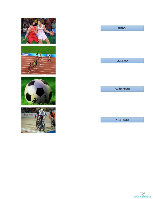 Conocimiento de deportes. Ficha interactiva | TopWorksheets