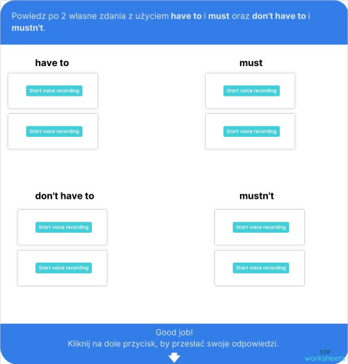gramar - have to - 4. Interactive worksheet | TopWorksheets