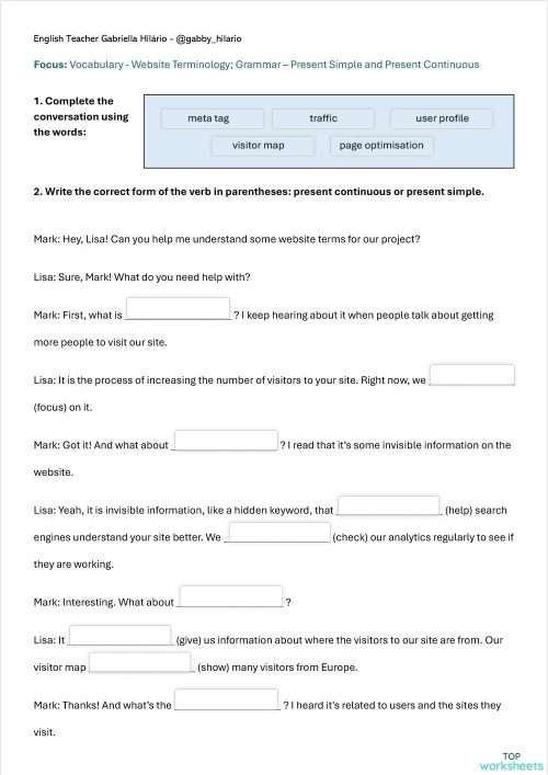 Business English - IT - Lesson 3B - Vocabulary Simple and Continuous ...