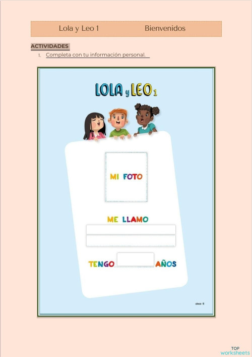 Lola y Leo 1 Unidad 4 Vocabulario. Ficha interactiva | TopWorksheets