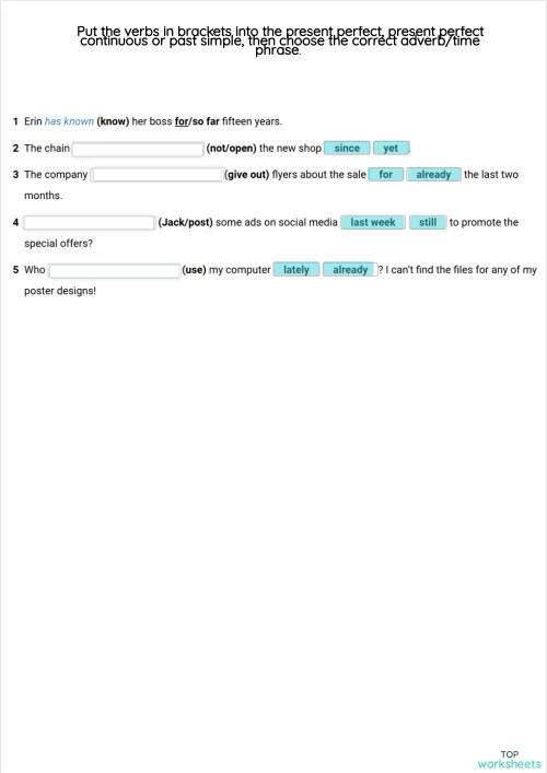 Grammar Interactive Worksheets And Online Exercises Topworksheets
