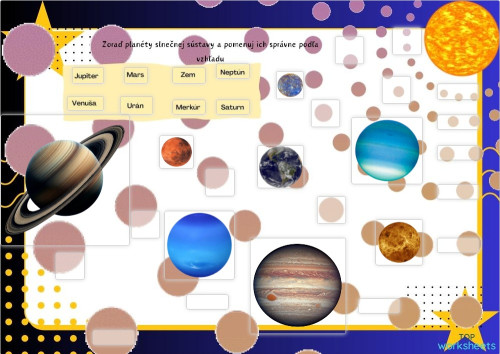 planéty geografia pracovný list. Interactive worksheet | TopWorksheets