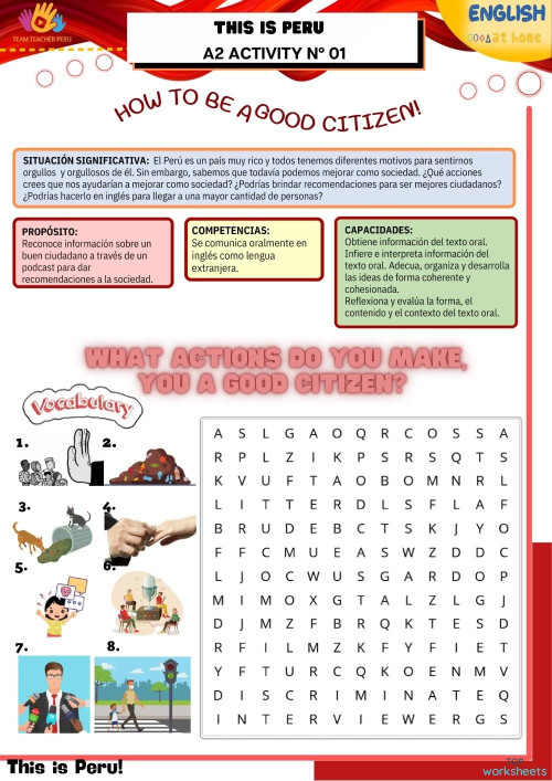 A2 EDA 7.1 This is Peru!. Interactive worksheet | TopWorksheets