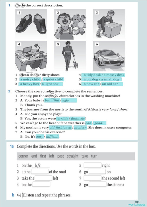 Inna homework directions. Interactive worksheet | TopWorksheets