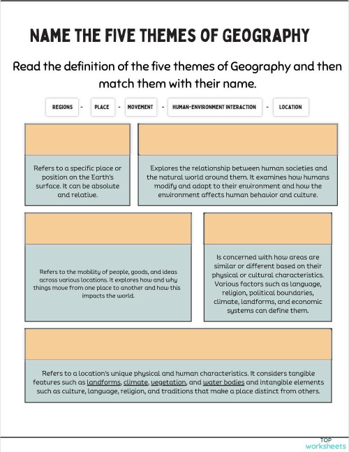 Geography: interactive worksheets and online exercises | TopWorksheets