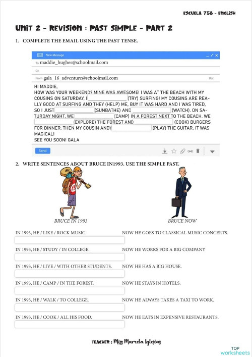 B2 U1 Present Tenses Active & Passive. Interactive worksheet
