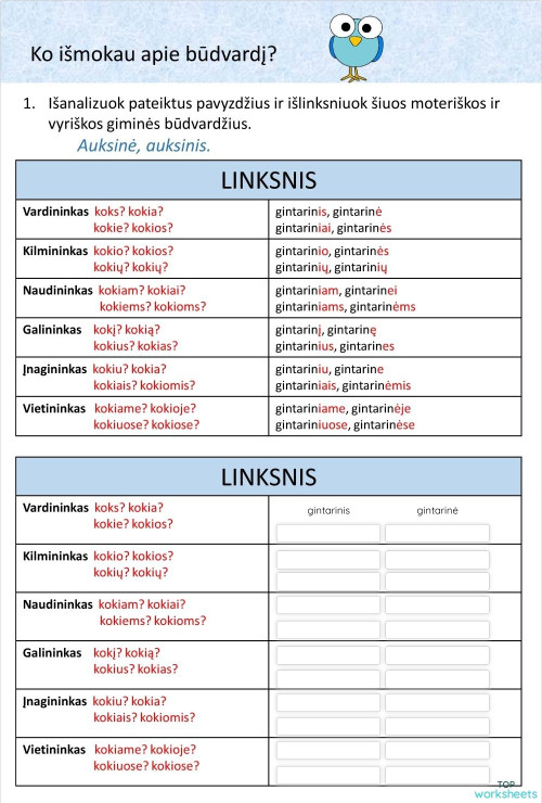 Rašymas: interactive worksheets and online exercises | TopWorksheets
