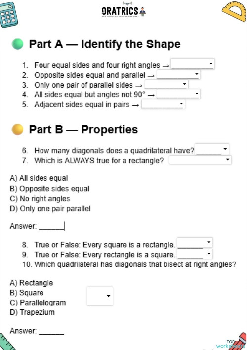 Grade 6 46 1. Interactive worksheet | TopWorksheets