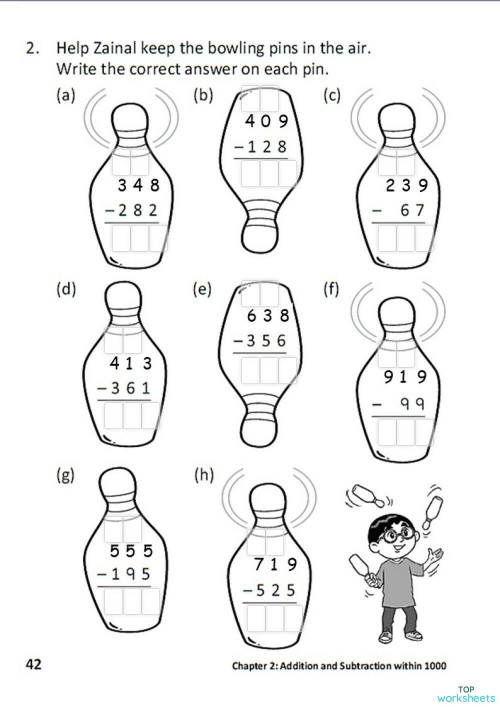 SUBTRACTION WITH REGROUPING IN HUNDREDS AND TENS #1. Interactive ...