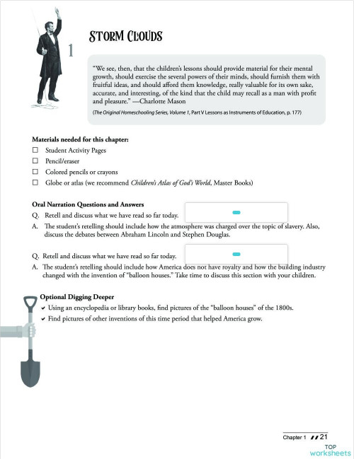 Storm Clouds Pg 21-22. Interactive worksheet | TopWorksheets