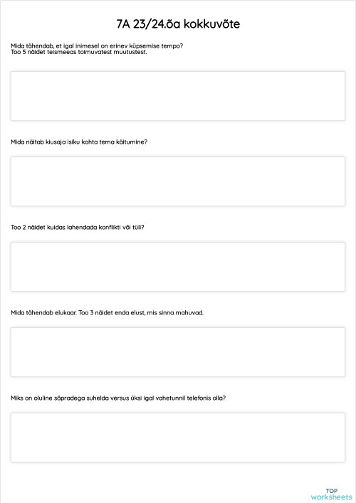 Moral Education: interactive worksheets and online exercises ...