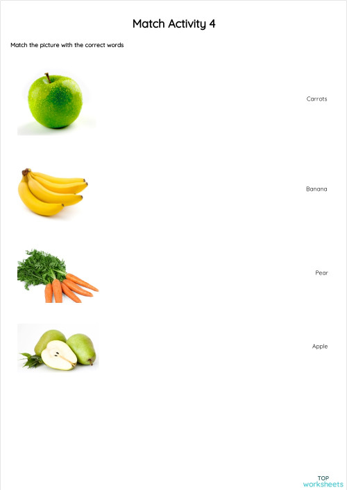 Match Activity 4. Interactive worksheet | TopWorksheets