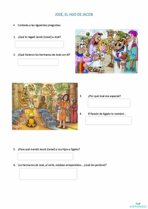 Aprendamos sobre José. Ficha interactiva | TopWorksheets