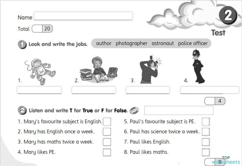 25.10.2024. Form 4. Lesson 24. Test 2.. Interactive worksheet ...