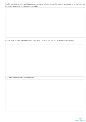 ¡Estoy creciendo y cambiando también!. Ficha interactiva | TopWorksheets