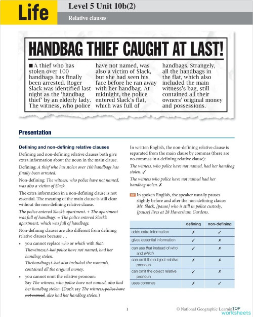 Neo Cursos Life 5 10b(2). Interactive worksheet | TopWorksheets
