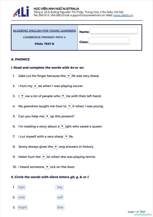 CP4_FINAL TEST B. Interactive worksheet | TopWorksheets