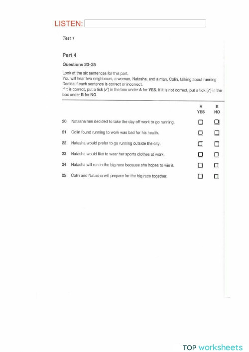 Pet Listening Part 4 Interactive Worksheet Topworksheets