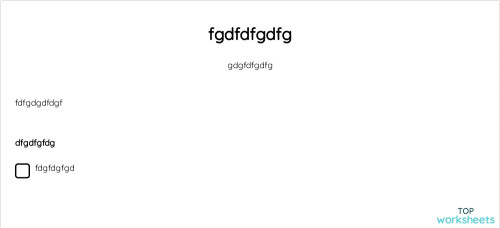 sfdfsdf sdfsdf's public page | TopWorksheets