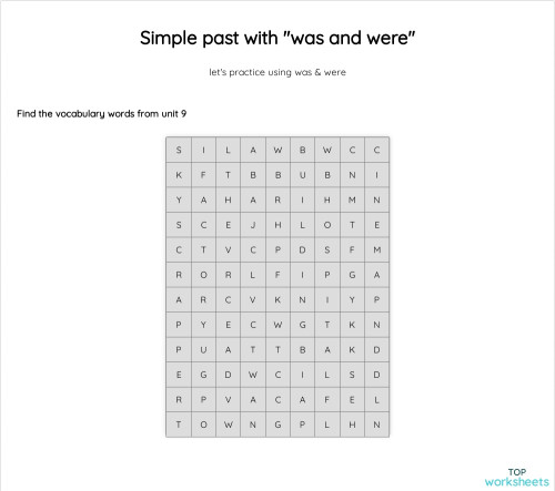 Simple past with 